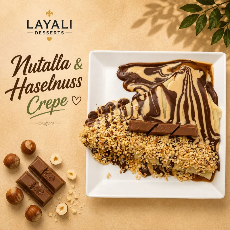 Nutella & Haselnuss Crêpe
