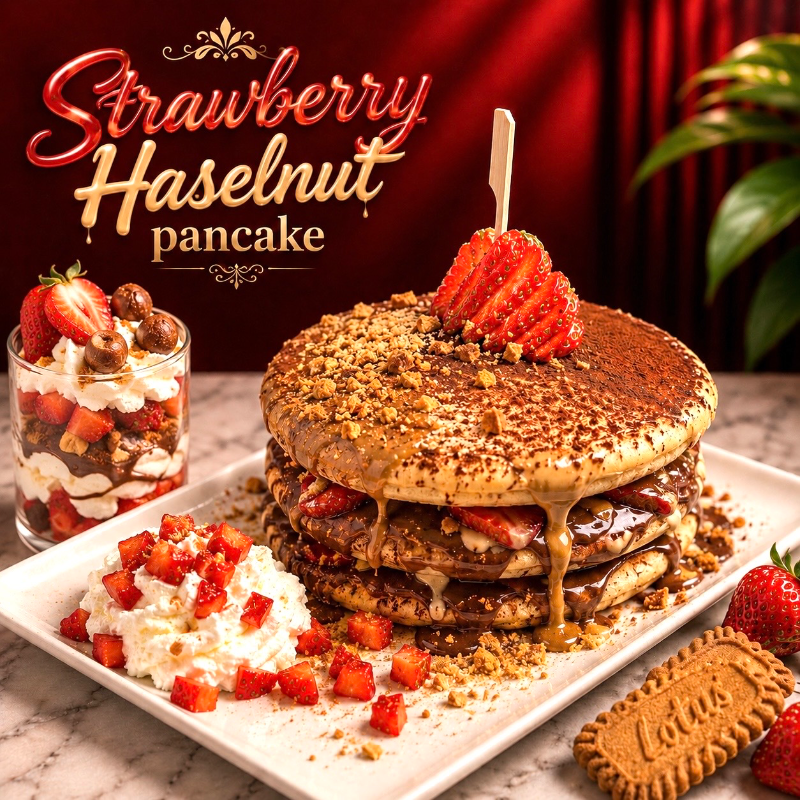 Strawberry & Haselnut pancake
