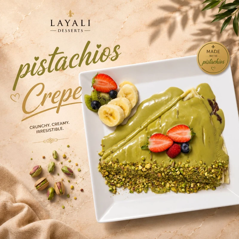 Pistachios Crêpe