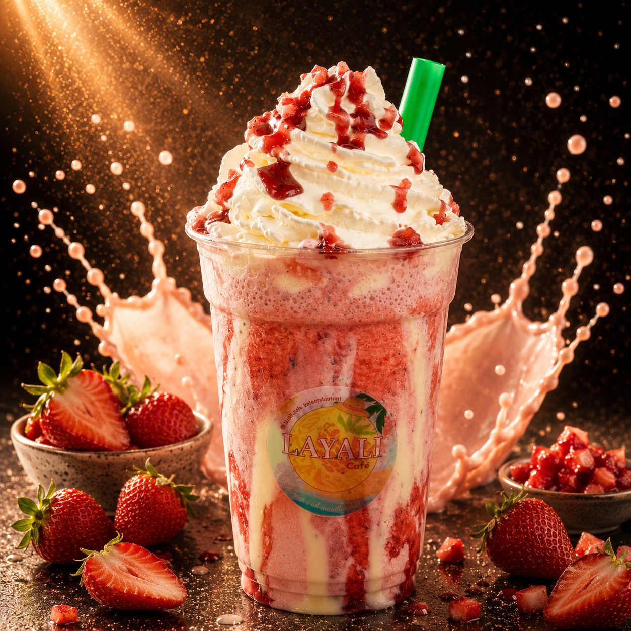Erdbeer & Bananen Milkshake