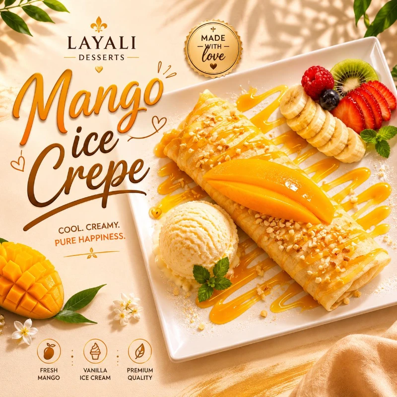 Mango Ice Crêpe