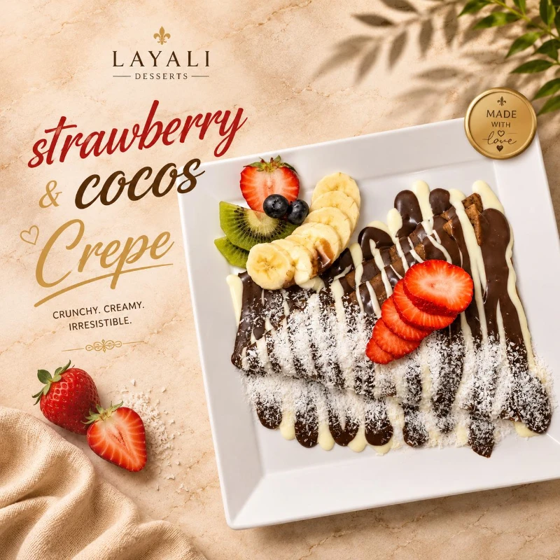 Strawberry&cocos Crêpe